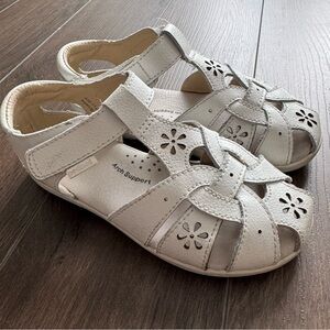 Pediped Nikki - Flex® white leather sandals shoes kids size 11 - 11.5
